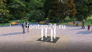 Уличный фонтан "Кубик-Рубик малый" 2x2 м