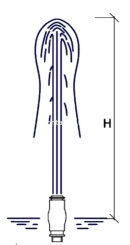Фонтанная насадка Пенный столб 2", 72 мм, нержавеющая сталь