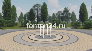 Пешеходный фонтанный комплект "Квартет" ø=2 м Пешеходный фонтанный комплект "Квартет" ø=2 м