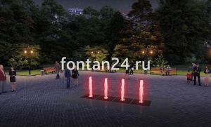 Пешеходный фонтанный комплект "Вектор" 4x1 м